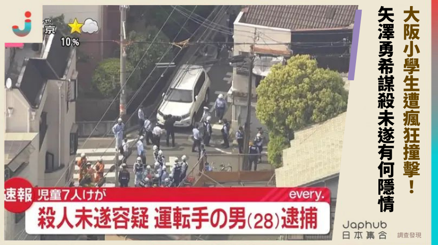 大阪小學生遭瘋狂撞擊！ 矢澤勇希謀殺未遂有何隱情